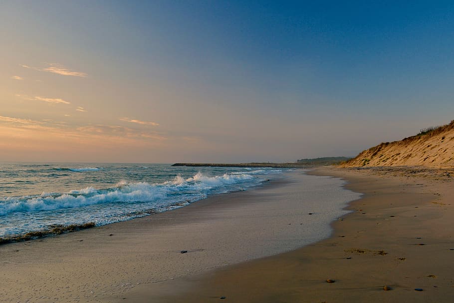 mar, ocean, water, beach, sand, holidays, wave, summer, blue HD wallpaper