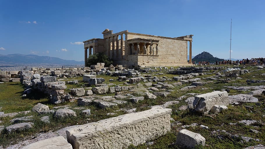 architecture, old, athens, greece, column, city, acropolis HD wallpaper