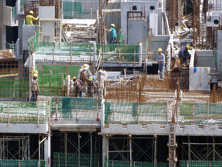 site, construction, build, work, worker, human, activity, crane HD wallpaper