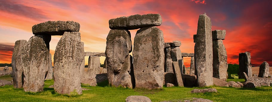 Stonehenge Scenery, ancient, cloudy, daylight, england, historic HD wallpaper