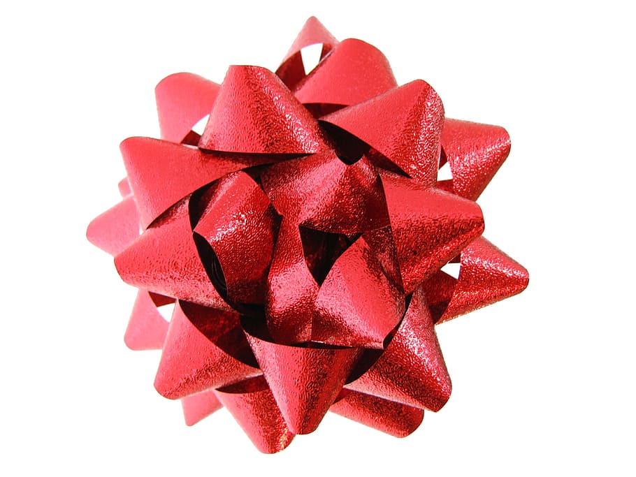bow, red, gift, wrapping, present, ribbon, new, isolated, decoration HD wallpaper