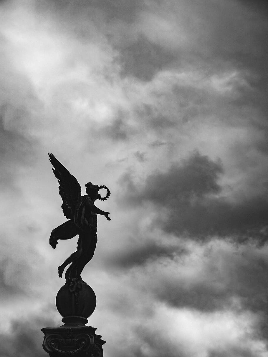 person, human, statue, art, silhouette, vienna, austria, sculpture