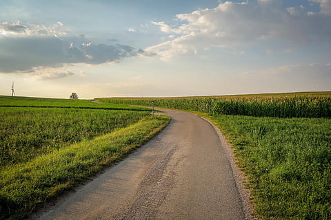 away, road, landscape, sky, target, nature, clouds, travel HD wallpaper