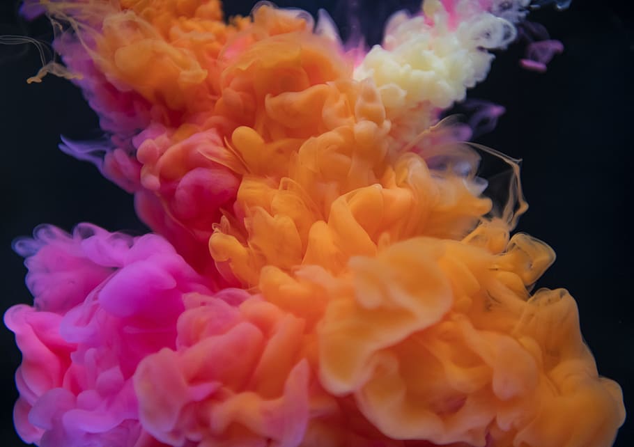 underwater, smooth, motion, paint, pigment, illustration, arty HD wallpaper