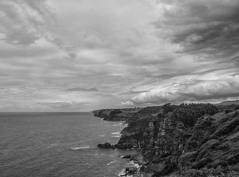 clouds, sea, ocean, water, cloud - sky, scenics - nature, beauty in nature HD wallpaper