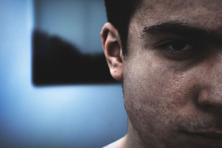 one person, portrait, adult, body part, human body part, close-up HD wallpaper