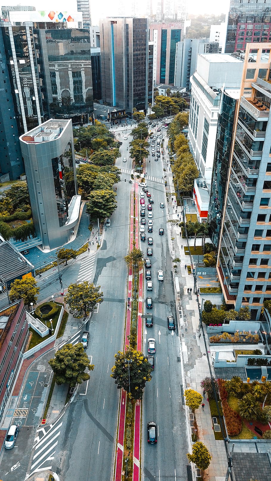 road, intersection, nature, landscape, outdoors, scenery, building HD wallpaper
