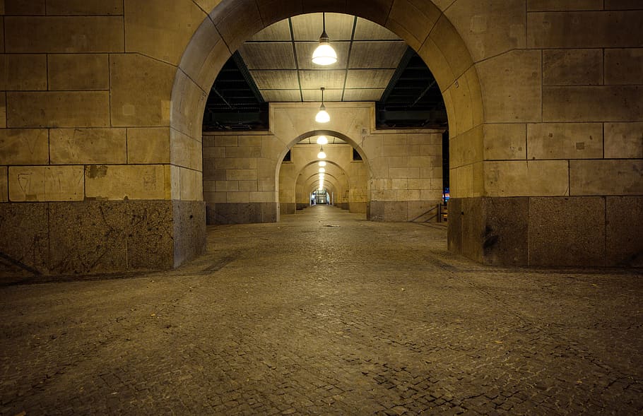 Brown Concrete Arch Wall, architectural design, architecture HD wallpaper