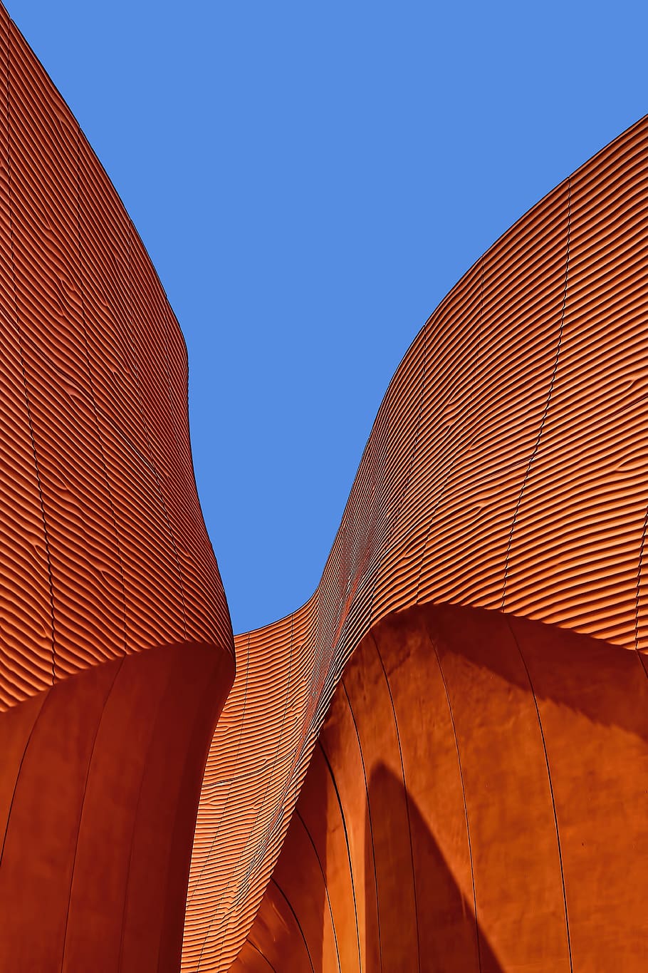 abstract, art, blue, sky, sunny, daylight, architecture, built structure HD wallpaper