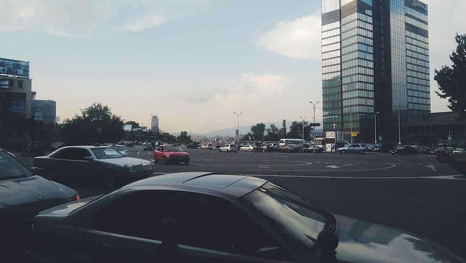 georgia, tbilisi, rustaveli, car, motor vehicle, mode of transportation HD wallpaper