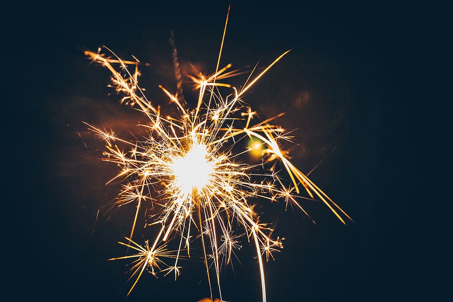 fireworks at night, nature, outdoors, light, flare, spider, arachnid HD wallpaper