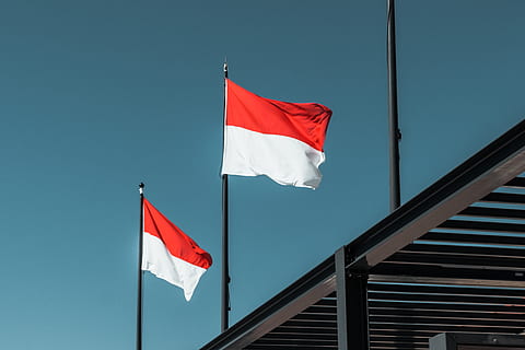 red and white flags, symbol, monte carlo, american flag, minimalistic HD wallpaper