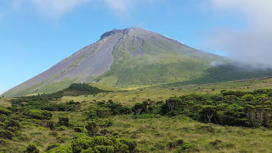 azores, pico, landscape, nature, volcano, madalena, island, HD wallpaper