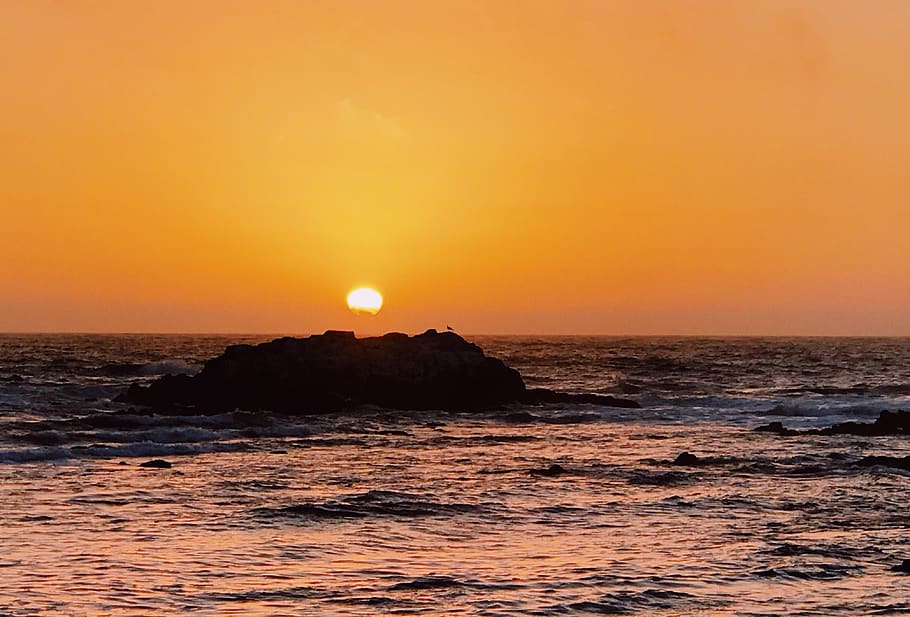united states, pacific grove, 1400 sunset dr, sea, sky, water, HD wallpaper