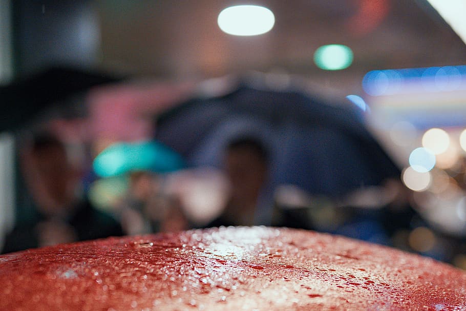people under umbrella, finger, human, person, pizza, food, sweets HD wallpaper