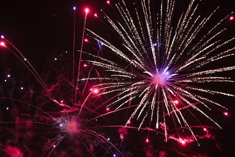 fireworks, bonfire, night, 5th, explosion, light, november HD wallpaper