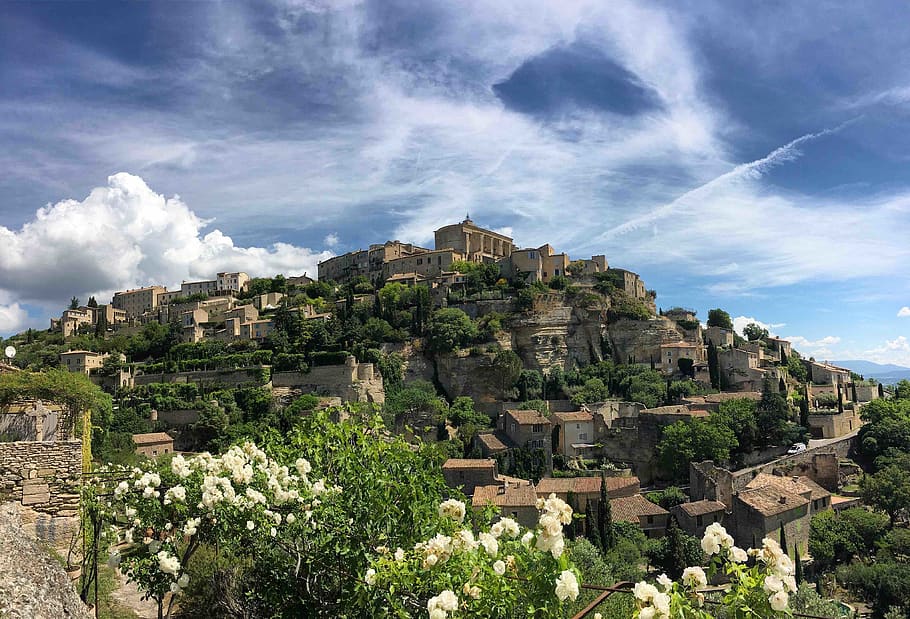 gordes, village, architecture, building exterior, built structure HD wallpaper
