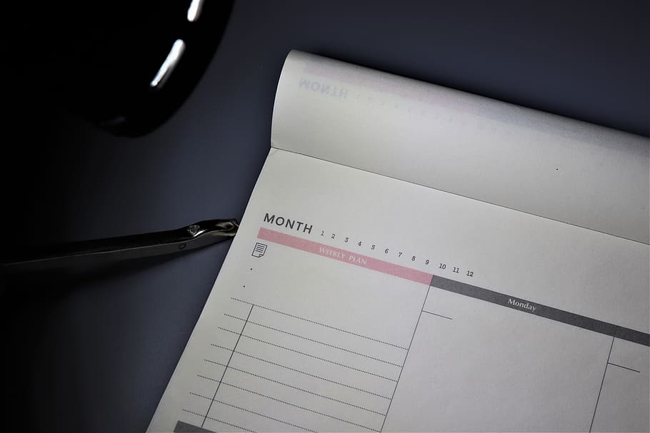 plan, diary, recording, week, month, table, lamp, date, paper HD wallpaper
