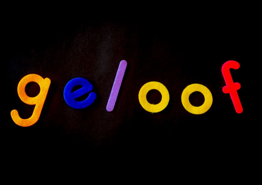 Multicolored Geloof Text, abc, alphabet, art, black background HD wallpaper