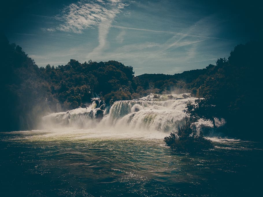 river, waterfall, beauty in nature, scenics - nature, motion HD wallpaper
