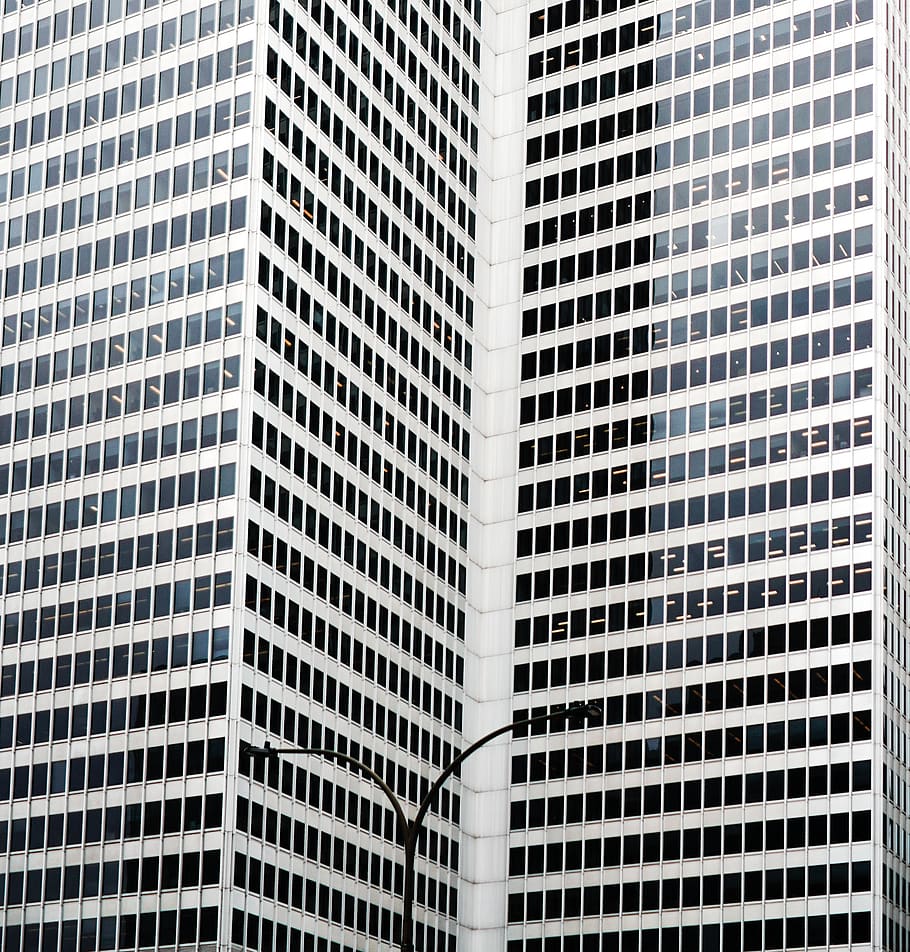 white painted building, montreal, canada, skyscraper, city, high rise HD wallpaper