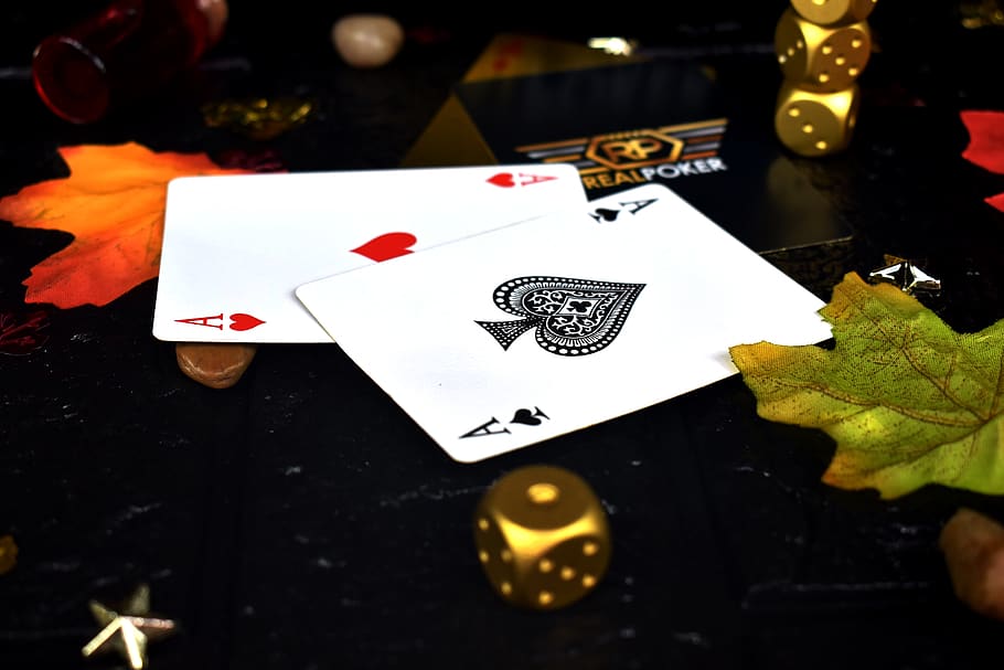 pair of aces, poker, cards, ace cards, pocket aces, leisure games, HD wallpaper
