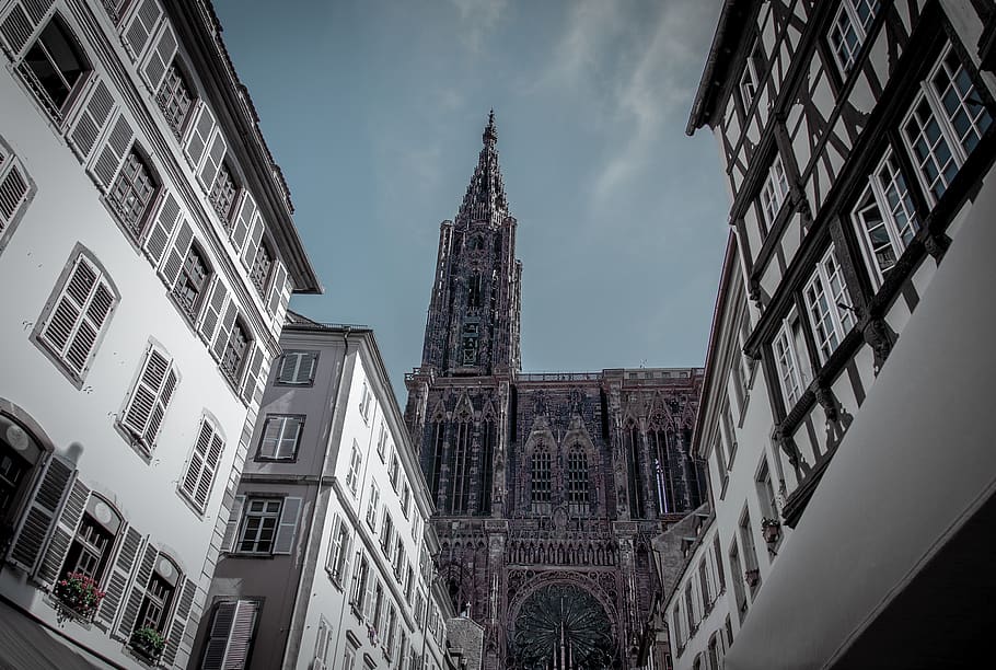 france, strasbourg, cathédrale, architecture, city, alsace, HD wallpaper