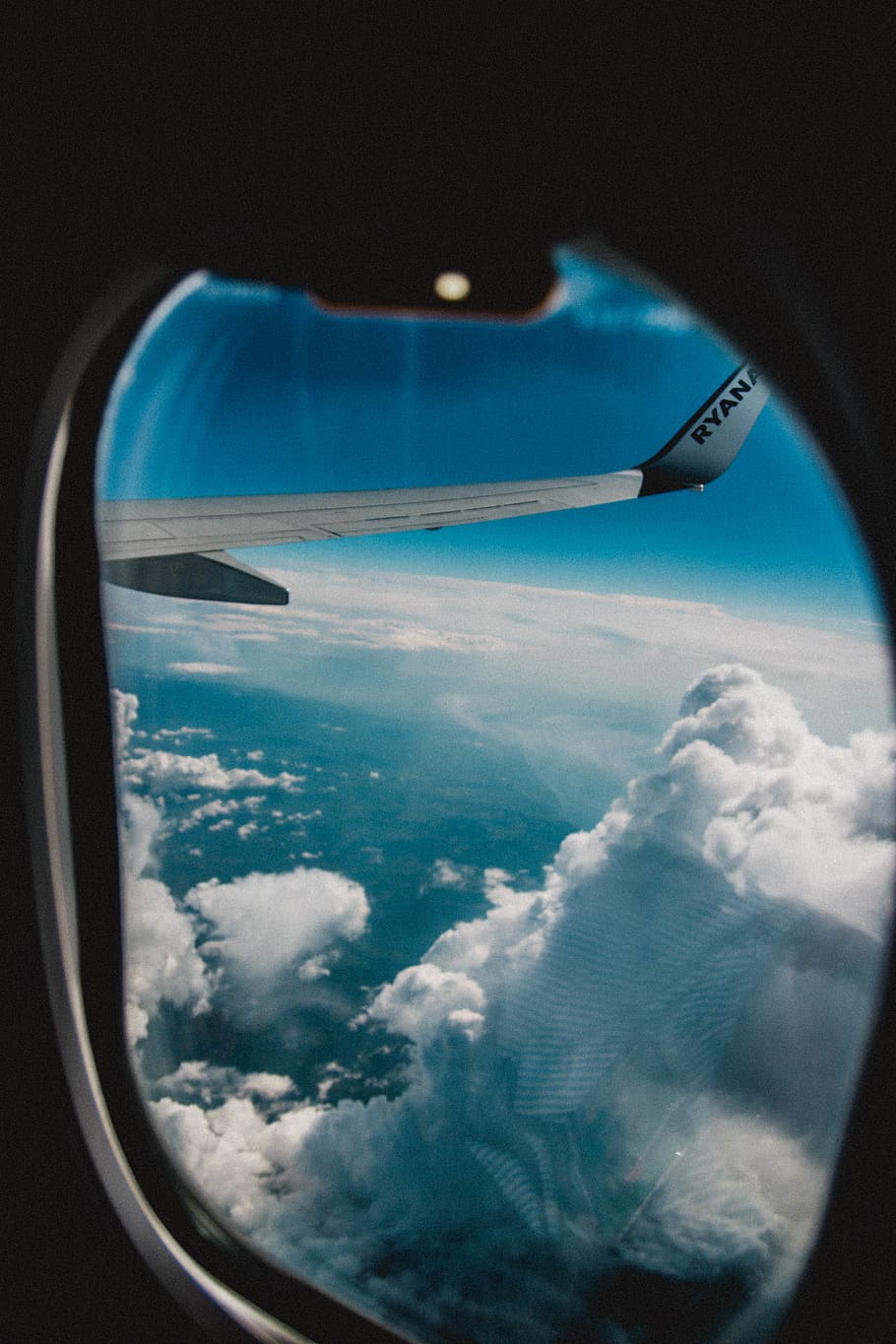 Aerial Photography of Airplane Right Wing, clouds, daylight, landscape HD wallpaper