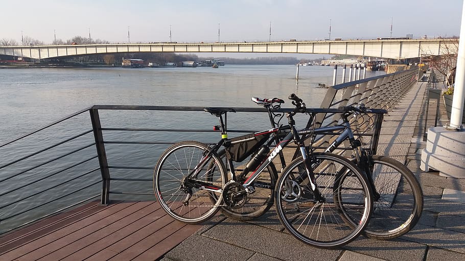 serbia, belgrade, transportation, bicycle, railing, water, mode of transportation HD wallpaper