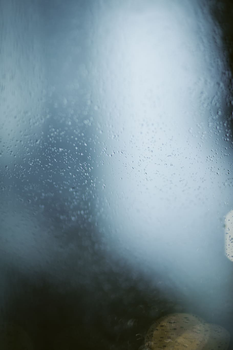 clear glass, wet, drop, water, rain, glass - material, transparent HD wallpaper