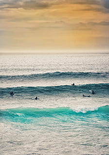people surfing on beach, ocean, coast, newquay, sea, nature, outdoors HD wallpaper