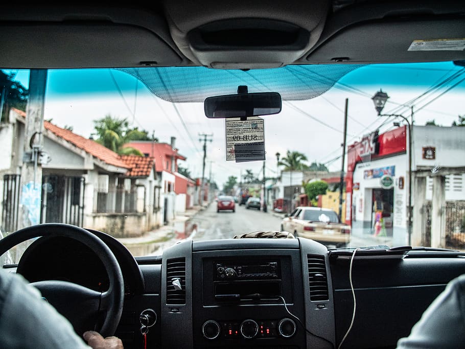 man holding steering wheel, mexico, car, dashboard, street, driver HD wallpaper