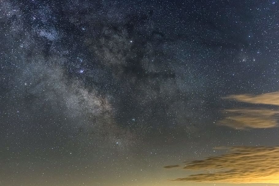 space, sky, clouds, blue, black, light, stars, astronomy, star - space HD wallpaper