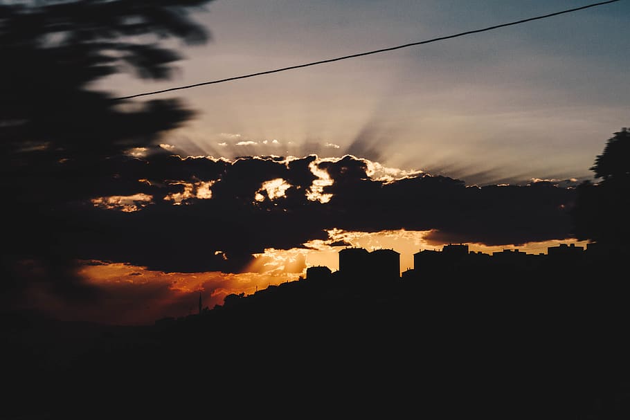 turkey, ankara, silhouette, sky, cloud - sky, sunset, architecture HD wallpaper