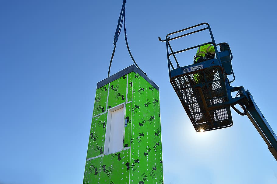 united states, columbia, elevator, modular elevator, construction work HD wallpaper