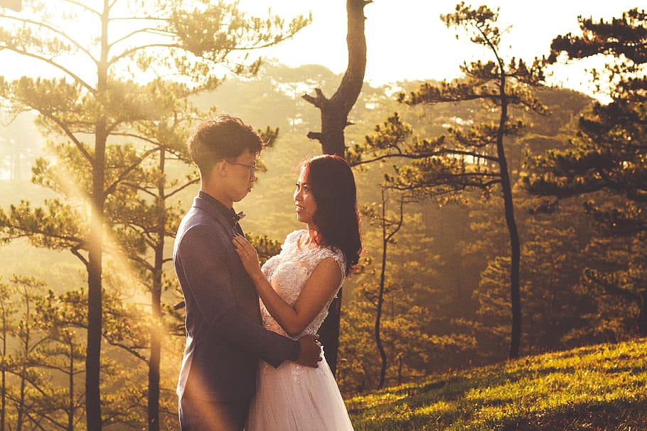 love, couple, wedding, two people, couple - relationship, heterosexual couple HD wallpaper