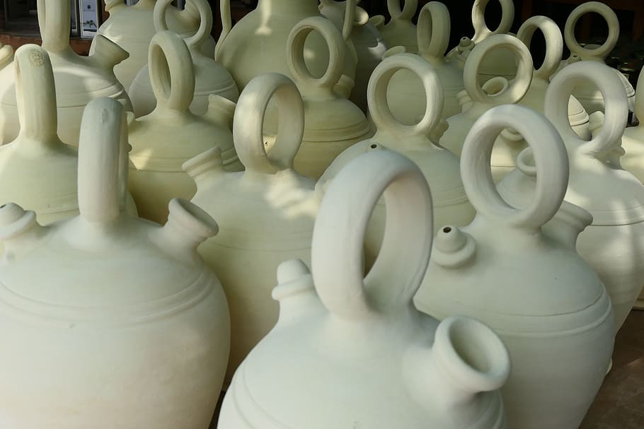pots, pottery, container, decorative, ceramic, clay, jar, vase HD wallpaper