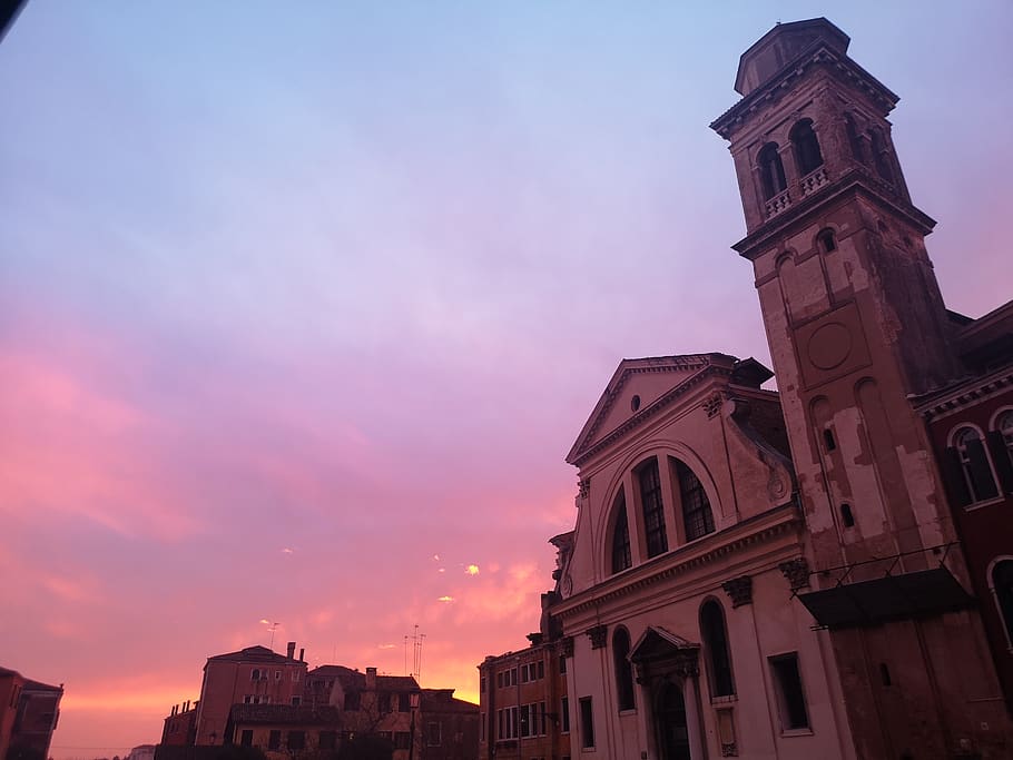 architecture, building, tower, nature, outdoors, sky, dusk HD wallpaper