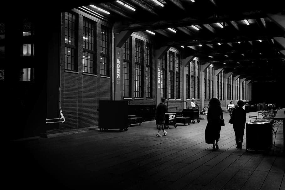 human, person, flooring, new york, usa, corridor, lighting HD wallpaper