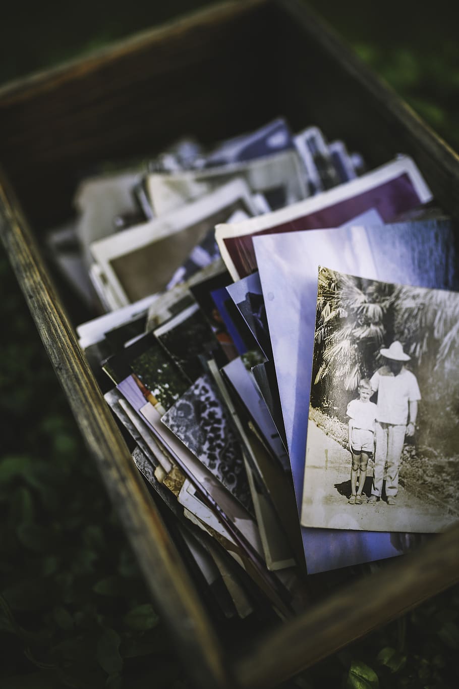 Old photos in the box, memories, no people, selective focus, human representation HD wallpaper