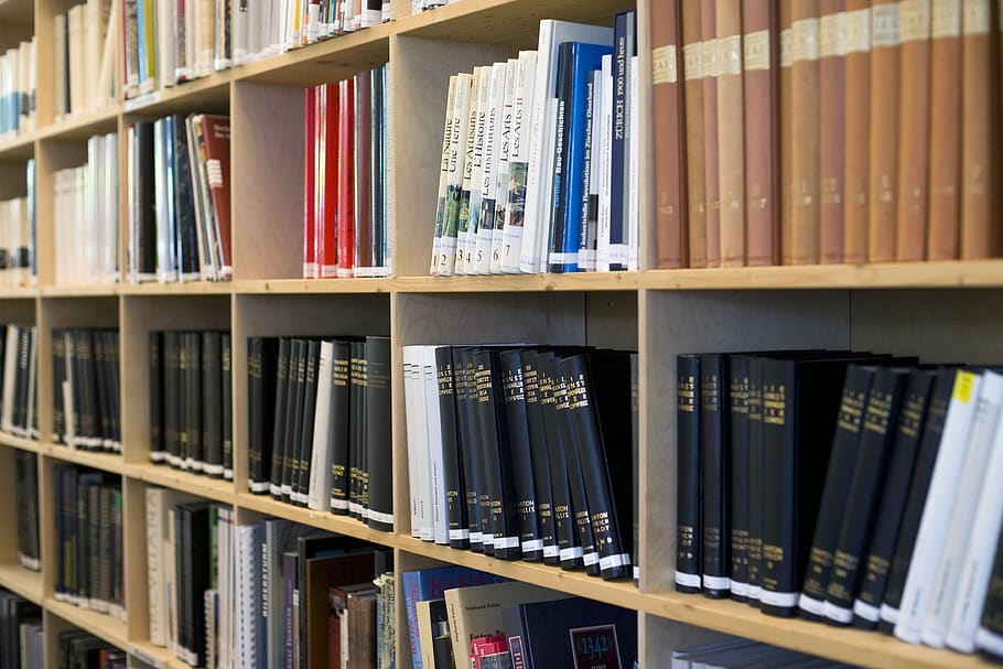 library, book, read, books, research, bookshelf, publication HD wallpaper