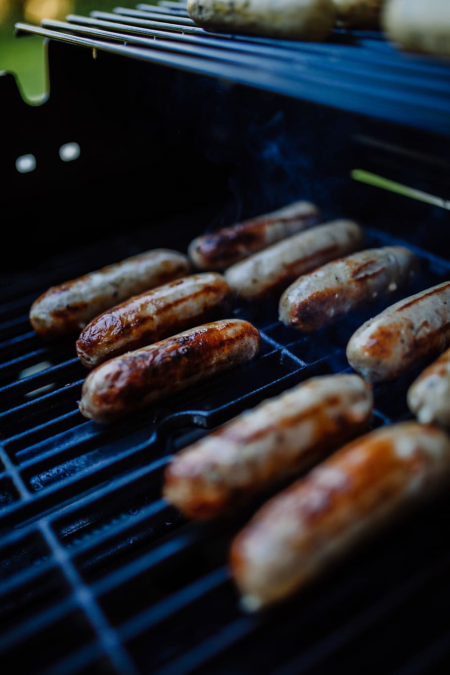 grilled sausages, barbecue, food, food and drink, meat, barbecue grill HD wallpaper