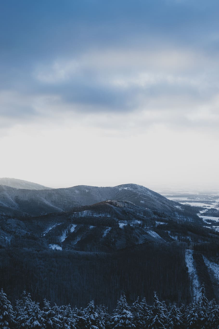 love, view, mountains, sunset, sky, wallpaper, nature, forest HD wallpaper