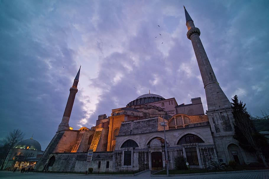 istanbul, architecture, sky, built structure, cloud - sky, low angle view HD wallpaper