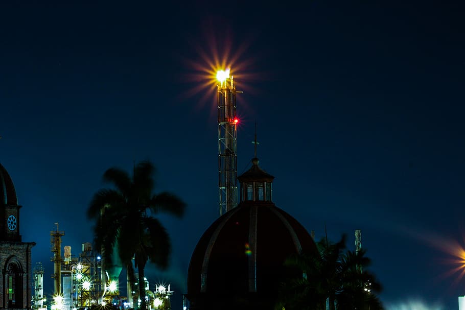 colombia, barrancabermeja, illuminated, sky, building exterior HD wallpaper
