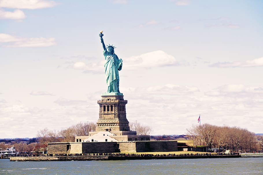 sculpture, art, statue, monument, city, metropolis, town, urban HD wallpaper
