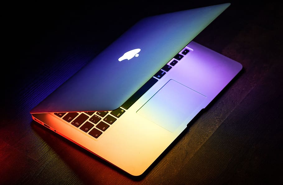 laptop, apple, macbook, computer, browser, research, study HD wallpaper
