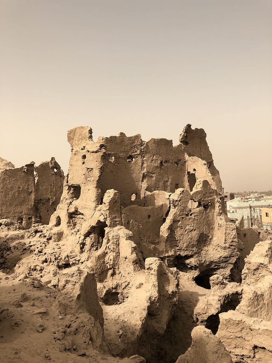 ruins, egypt, castle, building, architecture, marsa matrouh - siwa road HD wallpaper