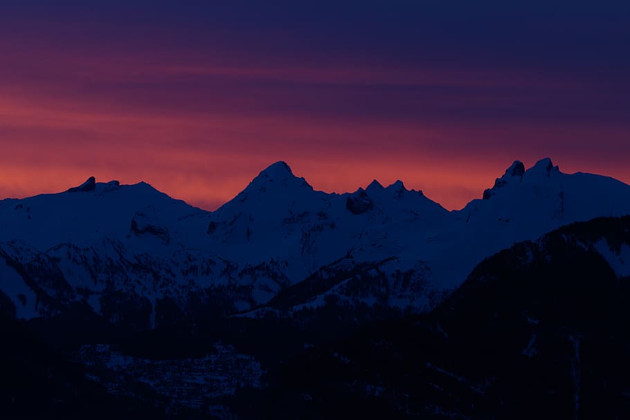 snow covered mountians, mountain, outdoors, nature, mountain range HD wallpaper