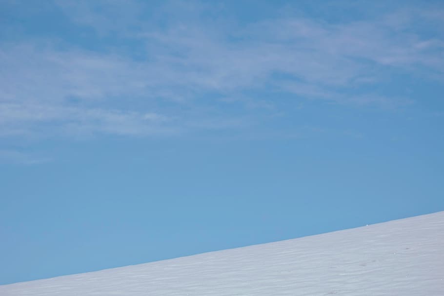 blue sky and white clouds, outdoors, nature, slope, sports, snow HD wallpaper